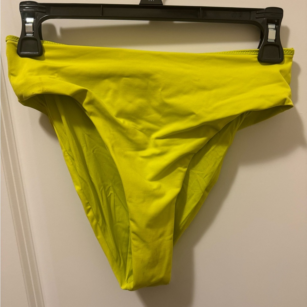 Skims Recycled Swim Mid Waist Bikini Bottoms Size Small Color Citrus New W/ Tags